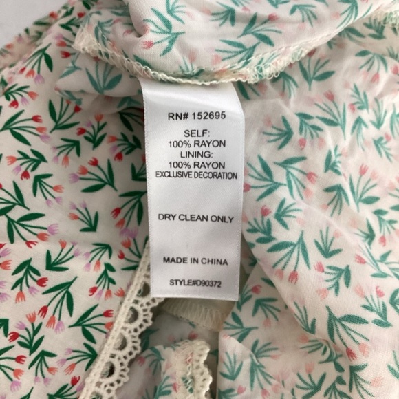 Koko + Mason Floral Halter Keyhole Mini Dress Pink Green M - Picture 7 of 7